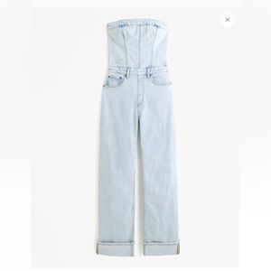 Abercrombie Strapless Denim Jumpsuit
